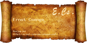 Ernst Csenge névjegykártya